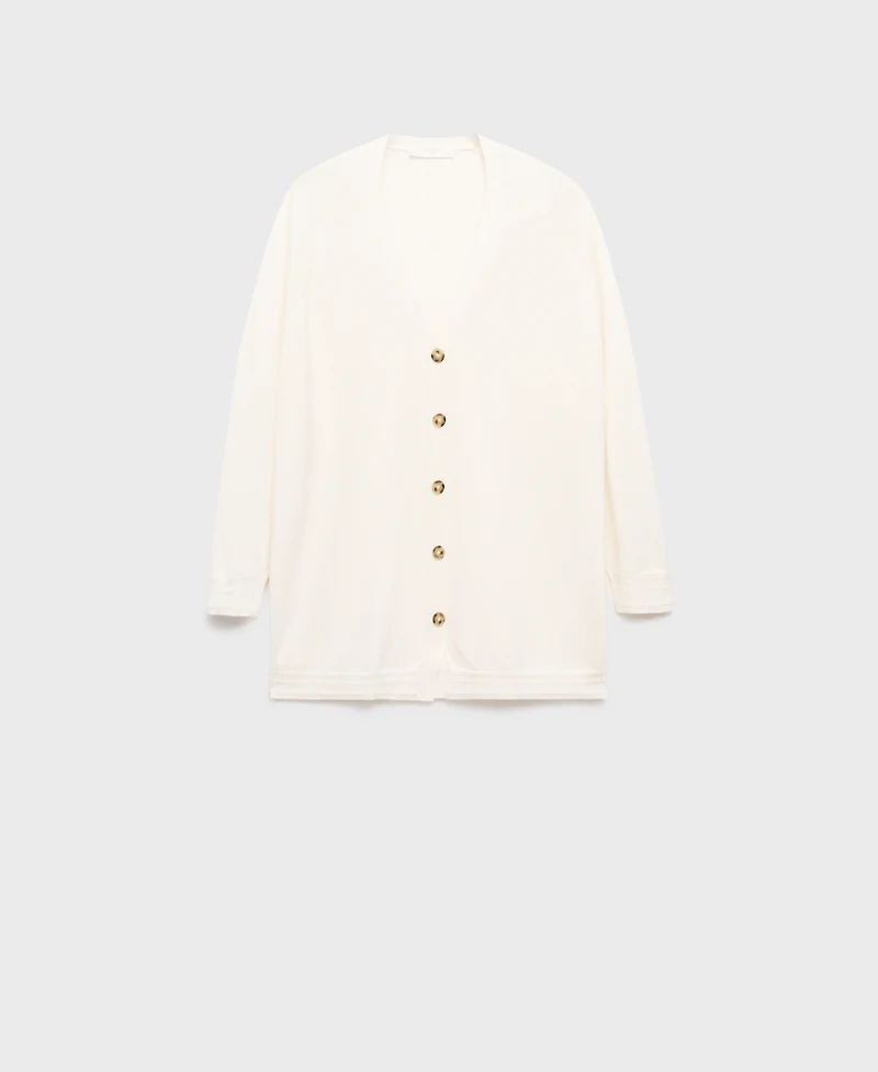 Mango Women's Buttoned Wool Cardigan