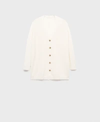 Mango Women's Buttoned Wool Cardigan