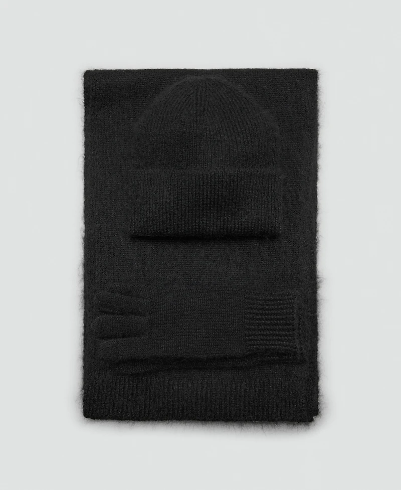 Mango Women's Plain Knitted Scarf