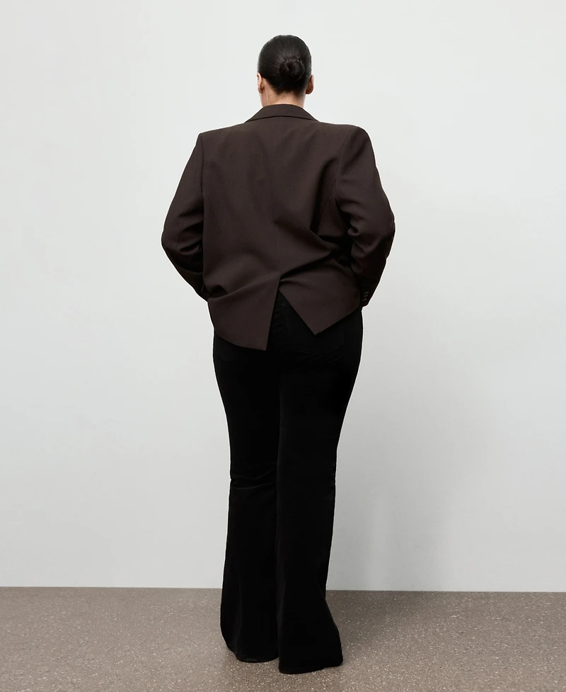 Mango Women's Velvet Flared Jeans