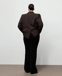 Mango Women's Velvet Flared Jeans