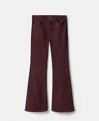 Mango Women's Velvet Flared Jeans