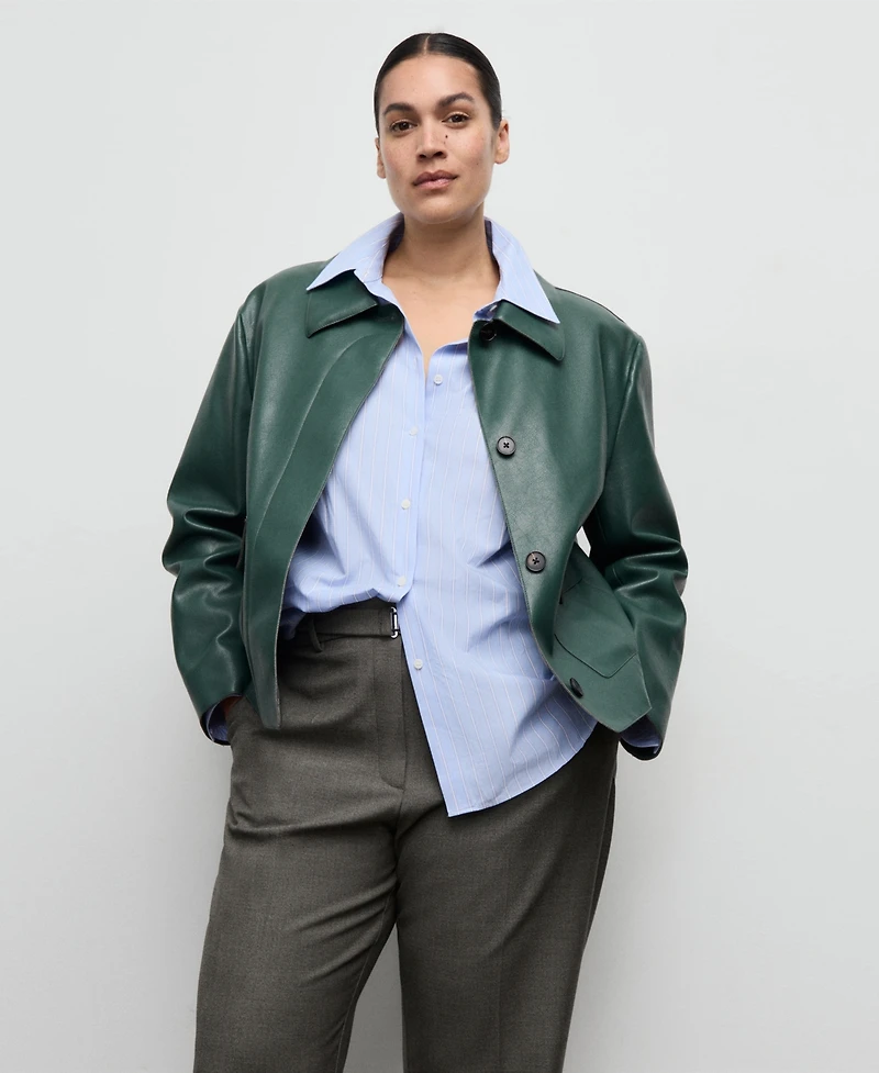 Mango Women's Belt Straight-Fit Pants