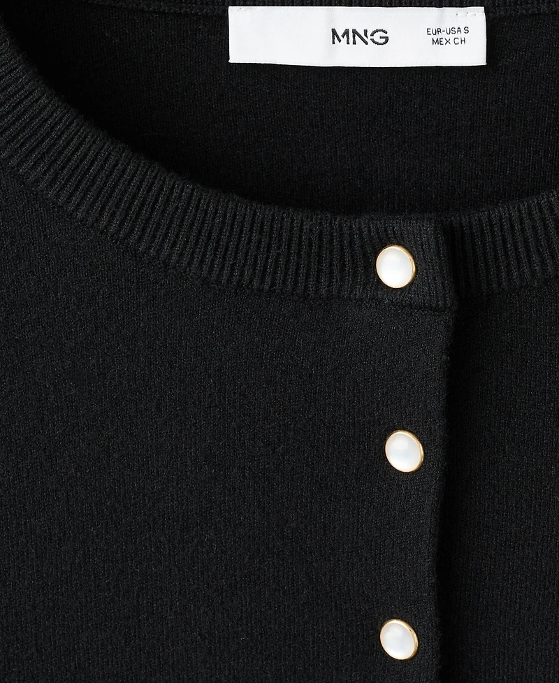 Mango Women's Knitted Button Cardigan