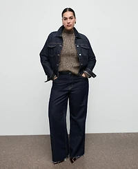 Mango Women's Speckled Perkins-Neck Sweater