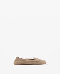 Mango Women's Suede Penny Loafers