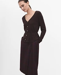 Mango Women's Bow Knitted Cardigan