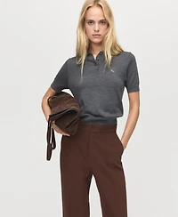 Mango Women's High-Waist Straight Pants