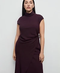 Mango Women's Turtleneck Wrap Dress