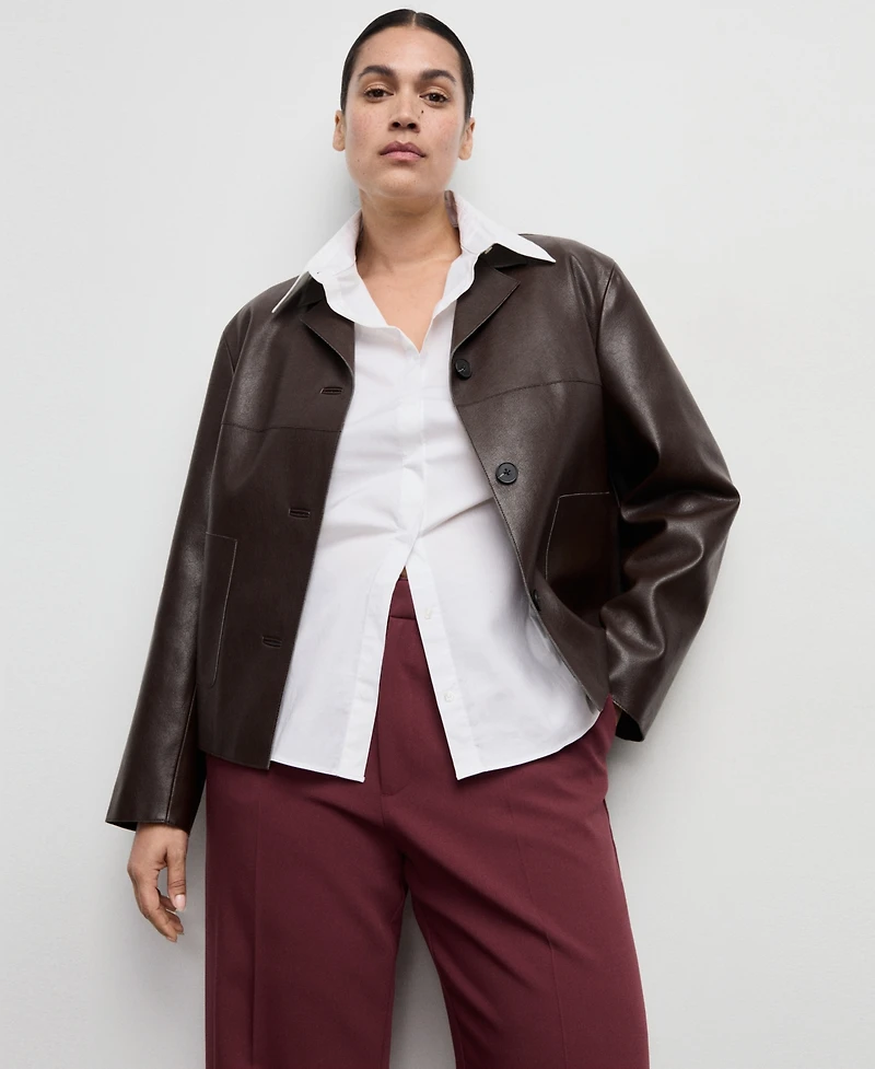 Mango Women's High-Waist Straight Pants