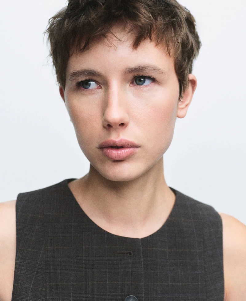 Mango Women's Check Suit Waistcoat