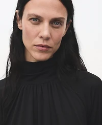 Mango Women's Flared Sleeves And Ruffles Blouse