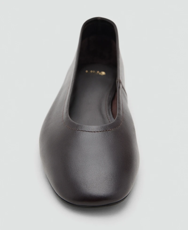 Mango Women's Leather Flat Shoes