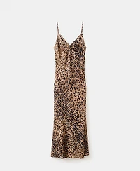 Mango Women's Leopard-Print Open-Back Dress