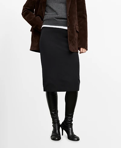Mango Women's Midi Pencil Skirt