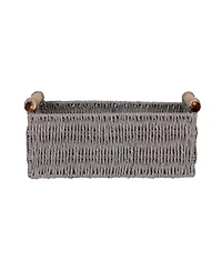 Household Essentials Decorative Woven Baskets, Set of 3, Grey
