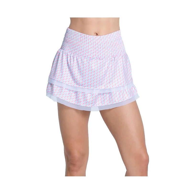 Lucky Love Women's High Waist Groovy 13.5 Inch Tennis Skirt