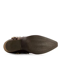 Forastero Women's Real Leather Pointed Toe Cowgirl Boots