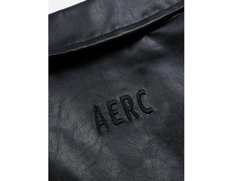 Aelfric Eden Women's Zip Up Ruched Leather Jacket