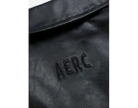 Aelfric Eden Women's Zip Up Ruched Leather Jacket