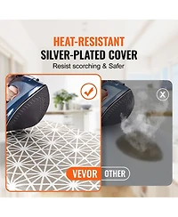 Ecooso Ironing Board with Large Surface, 4-Layer Thick Design, Heat-Resistant Cotton Cover, 7 Adjustable Heights for Home Laundry