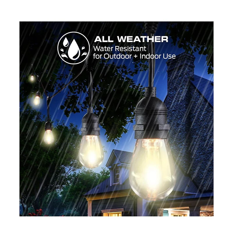 Monster Cable 24 ft Sound Reactive Smart Multi-Color Outdoor String Light