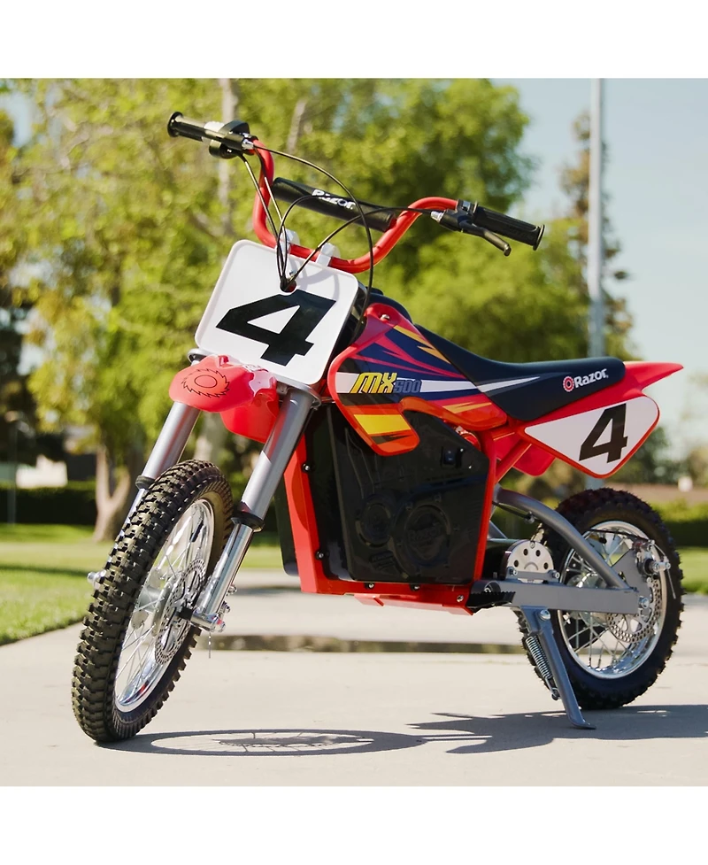 Razor MX500 Red Dirt Rocket High-Torque Electric Motorcycle Dirt Bike for Adult