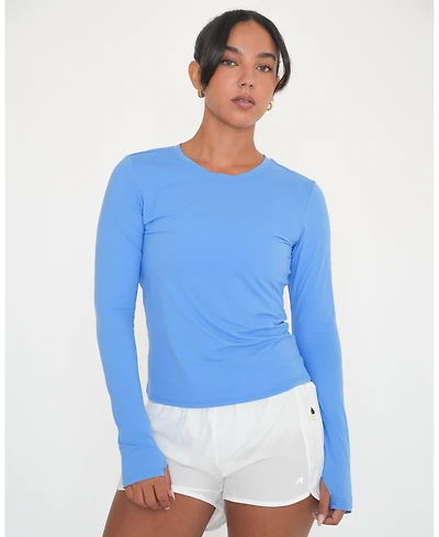 Rebody Active Women's Raya Mid-Length Compression Nylon Long-Sleeve Top