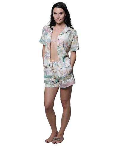 J Valdi Women's Drawstring Swim Shorts