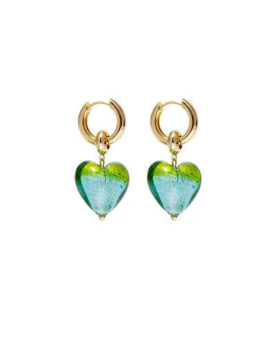 Esmee Glaze Heart Dangle Earrings