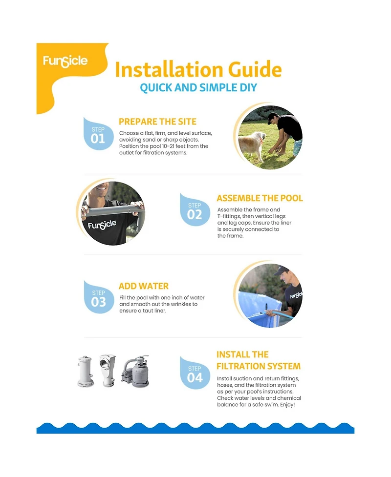 Funsicle 13' x 7' x 39" Oasis Rectangle Outdoor Above Ground Swimming Pool, Gray