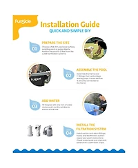 Funsicle 13' x 7' x 39" Oasis Rectangle Outdoor Above Ground Swimming Pool, Gray