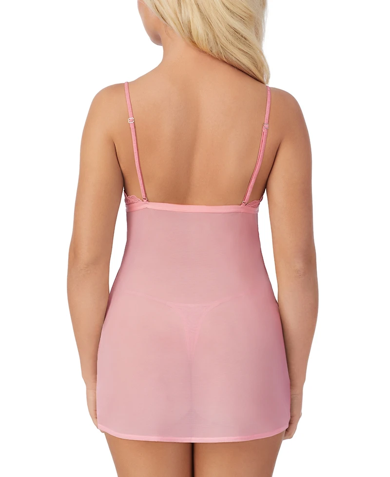 On Gossamer Women's Luxe Lace Chemise String Thong Set