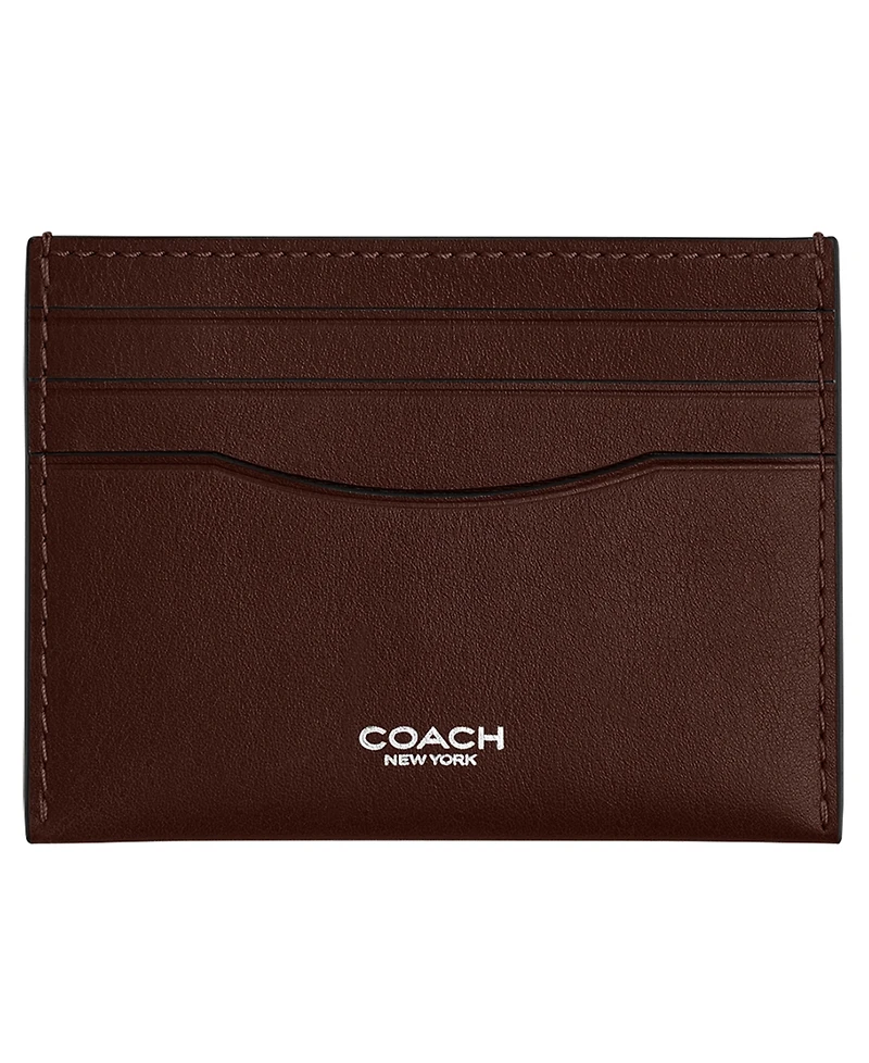 Coach Men's Leather Flat Card Case Wallet
