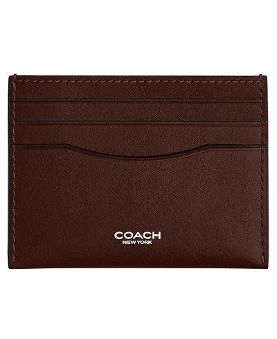 Coach Men's Leather Flat Card Case Wallet