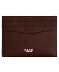 Coach Men's Leather Flat Card Case Wallet