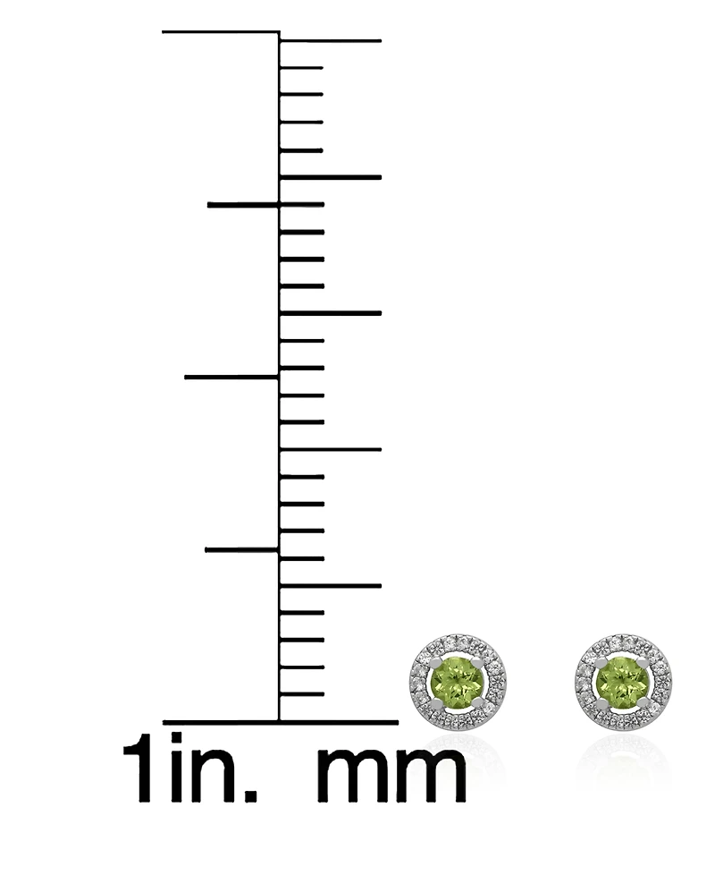 Macy's 3-Pc. Multi-Stone Stud Earrings Set (2.60 ct. t.w.)in Sterling Silver