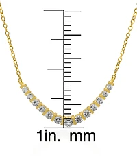 Macy's 2-Pc. Lab-Grown White Sapphire Pendant Necklace & Earrings Set (2.17 ct. t.w.) in Yellow Gold Plated Sterling Silver