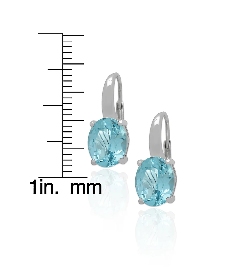 Macy's 2-Pc. Blue Topaz (6.50 ct. t.w.) Star Pendant Necklace & Earrings Set in Sterling Silver