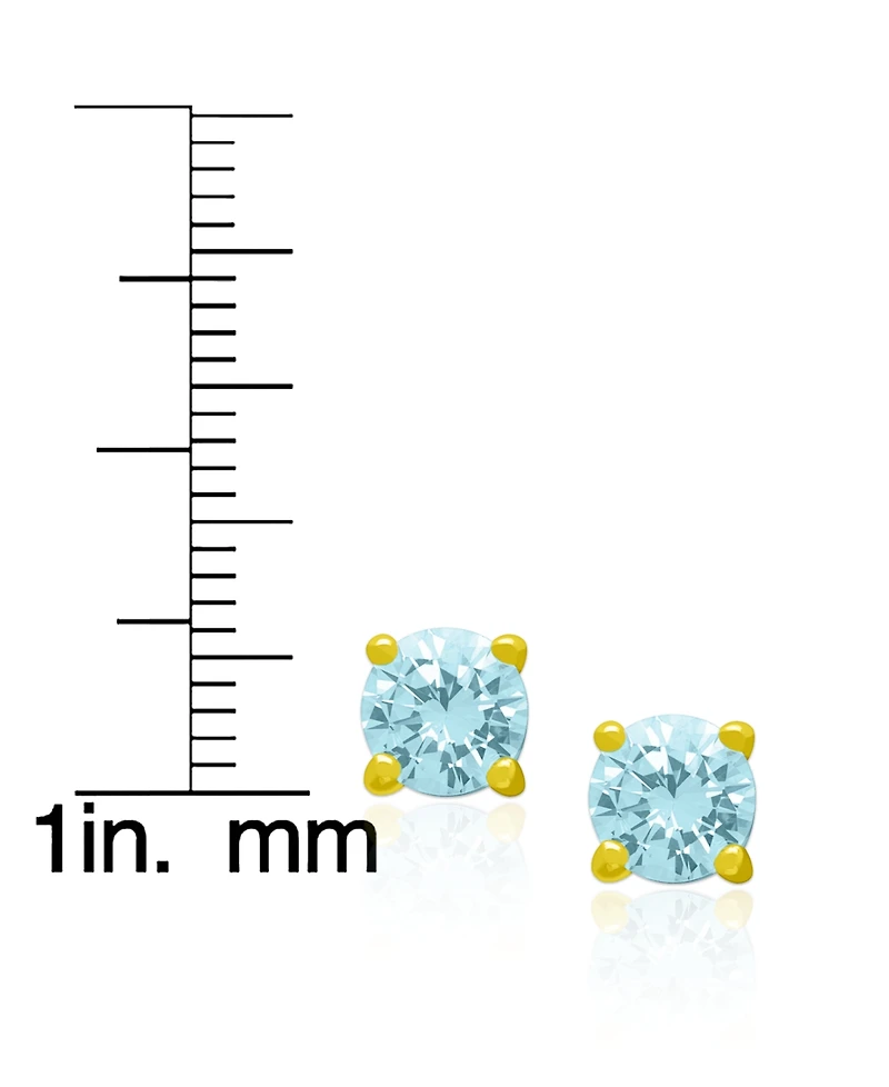 Macy's 2- Pc. Multi-Stone (3.13 ct. t.w.) & Diamond (0.005 ct. t.w.) Pendant Necklace & Earrings Set in Yellow Gold Plated Sterling Silver