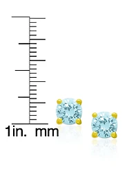 Macy's 2- Pc. Multi-Stone (3.13 ct. t.w.) & Diamond (0.005 ct. t.w.) Pendant Necklace & Earrings Set in Yellow Gold Plated Sterling Silver