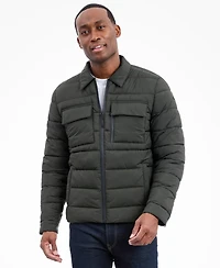 Michael Kors Men's Quilted Shirt Jacket