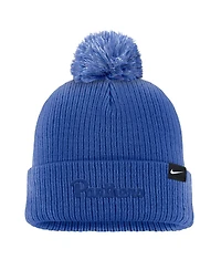 Men's Royal Pitt Panthers Tonal Peak Cuffed Knit Hat with Pom