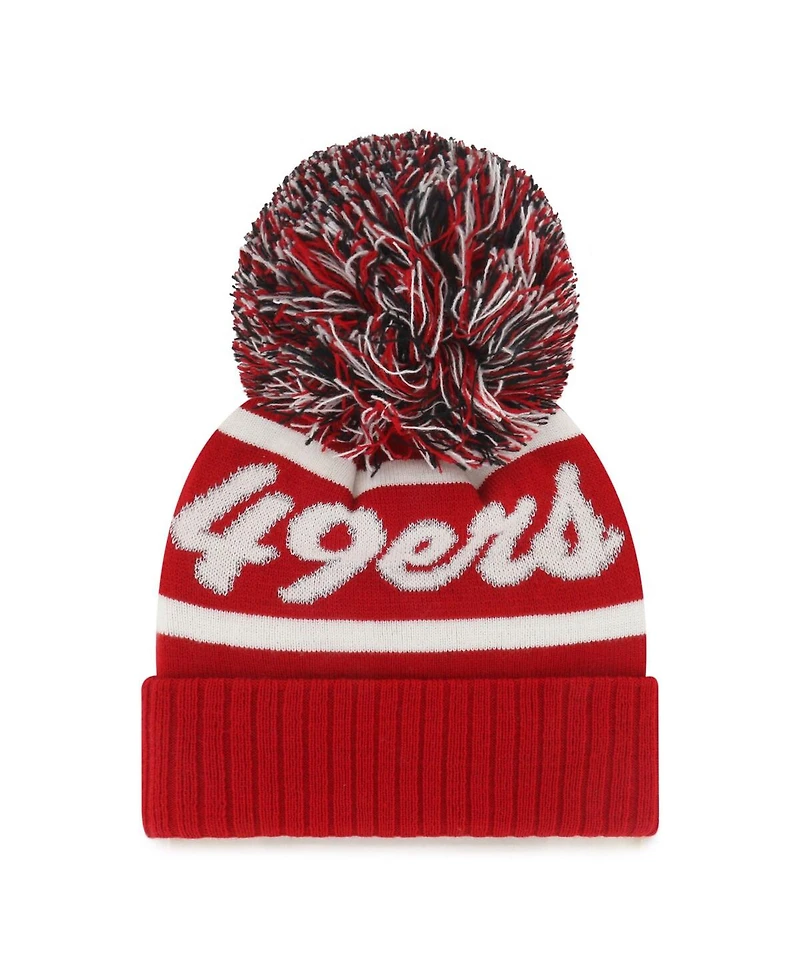 Women's Scarlet San Francisco 49ers Spirited Cuffed Knit Hat with Pom
