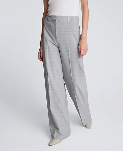 Kenneth Cole Women's Fly Front High-Rise Boyfriend Pants