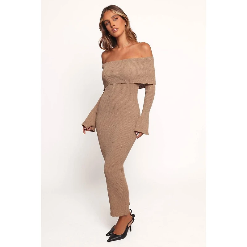 Petal and Pup Women's Domitia Off Shoulder Knit Dress