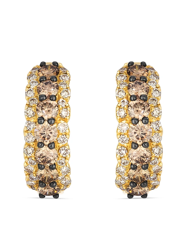 Le Vian Nude Diamond (0.38 ct. t.w.) and Chocolate Diamond (0.97 ct. t.w.) Earrings in 14k Honey Gold