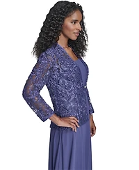 Jessica Howard Petite Midi Dress with 3/4-Sleeve Jacket, 2-Piece Set