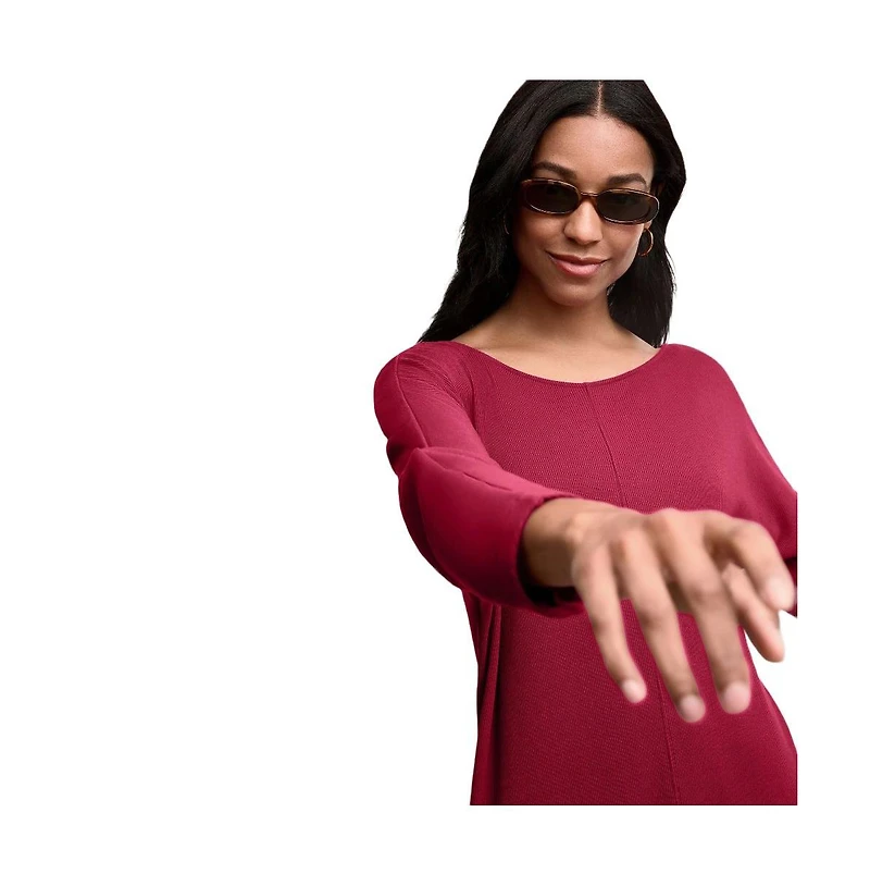 M.m.LaFleur Women's Ivana Plush Pima Toss-On Dress