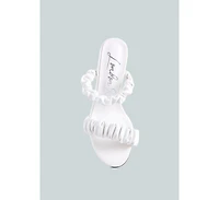 Qualie Ruched Strap Stiletto Heel Sandals